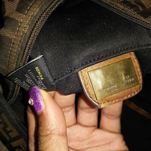 Authentic Fendi unisex handbag. Zucca pattern
